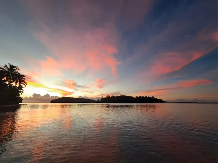 Couché de soleil à Moorea
